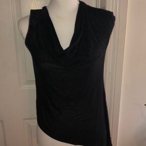 How & Wen Black Sequin Knit top